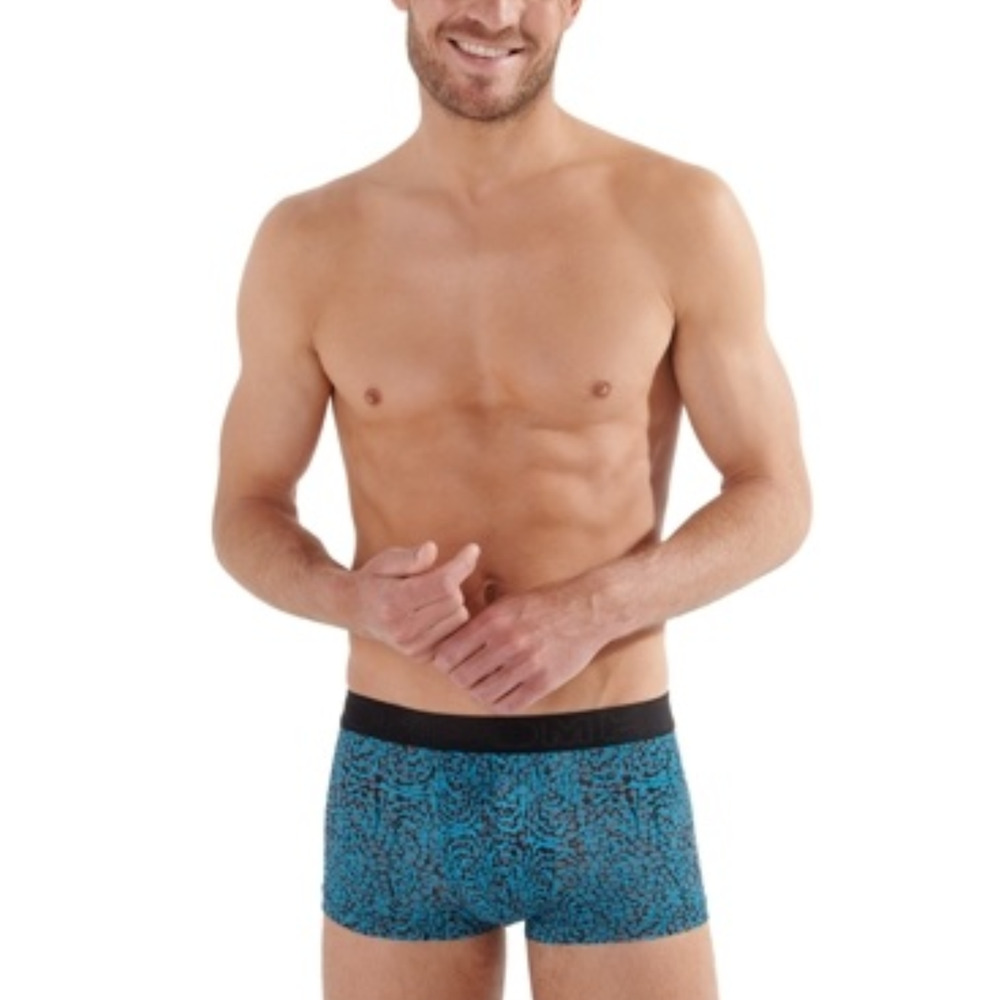 Hom Men Colin Printed Trunks Turquoise Print Size L